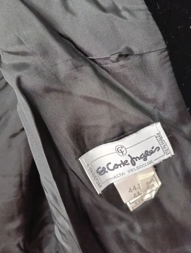 Cazadora negra terciopelo talla 44