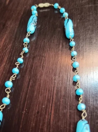 Collana in vetro di Murano Blu e Multicolore