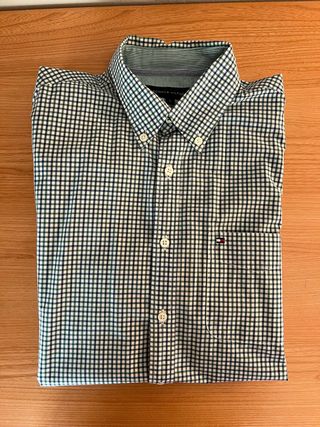 Camisa Tommy Hilfiger cuadros verde Talla L