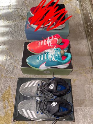 Pack 3 Zapatillas Baloncesto Nike Adidas
