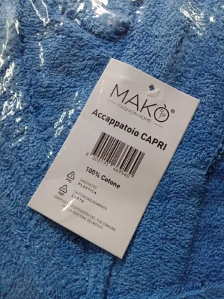 Accappatoio azzurro MAKO taglia M