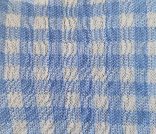 Top Coquette Cuadros Azul y Blanco