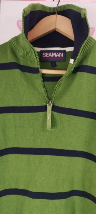 Jersey rayas verde y azul SEAMAN Talla m
