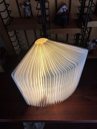 Lampada Libro luminoso bamboo e Carta