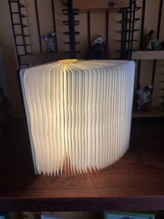 Lampada Libro luminoso bamboo e Carta