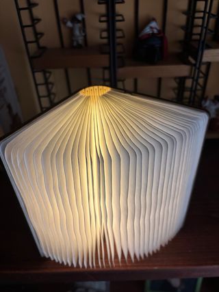 Lampada Libro luminoso bamboo e Carta