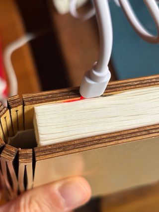 Lampada Libro luminoso bamboo e Carta