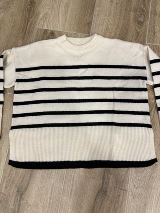 Jersey punto rayas marineras Bershka