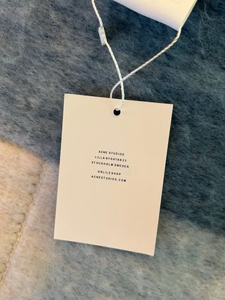 Bufanda Acne Studios Cuadros Azul Beige