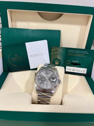 Rolex Datejust 126334 Diamantes Esfera Gris