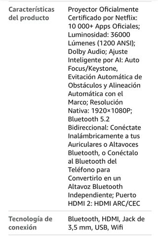 Proyector WIMIUS 4K Full HD WiFi Bluetooth