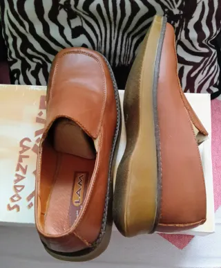 Mocasines LAM Marrones CUERO Mujer - 38 -