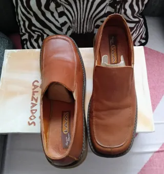 Mocasines LAM Marrones CUERO Mujer - 38 -