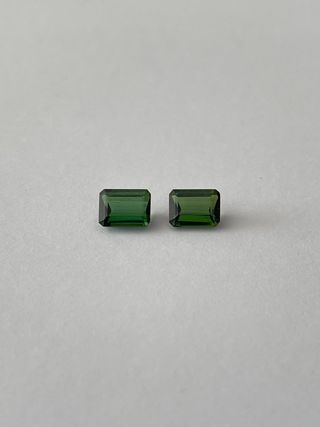 Turmalinas verdes. Talla esmeralda - 3.62 ct