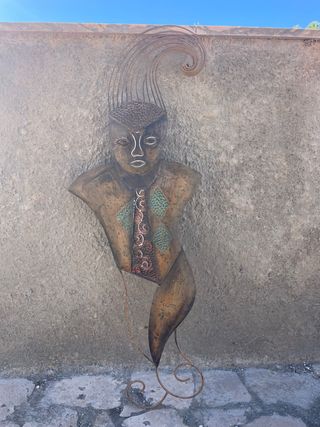 Escultura Metal Estilo Africano