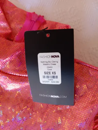 Vestido Fashion Nova Naranja Talla S