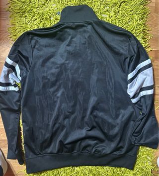 Giacca Track Fila Vintage Anni '90 Nera Grigia L