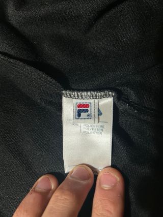 Giacca Track Fila Vintage Anni '90 Nera Grigia L