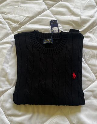 Jersey Punto Trenzado Polo Ralph Lauren Negro M |