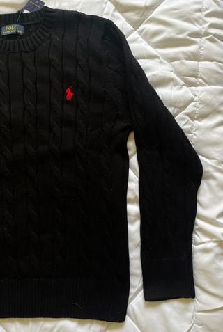 Jersey Punto Trenzado Polo Ralph Lauren Negro M |