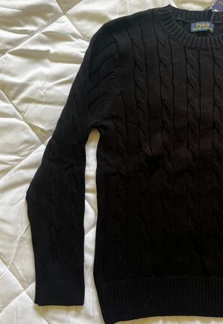 Jersey Punto Trenzado Polo Ralph Lauren Negro M |