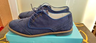 Zapatos niño comunión azul