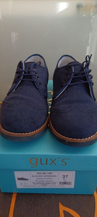Zapatos niño comunión azul
