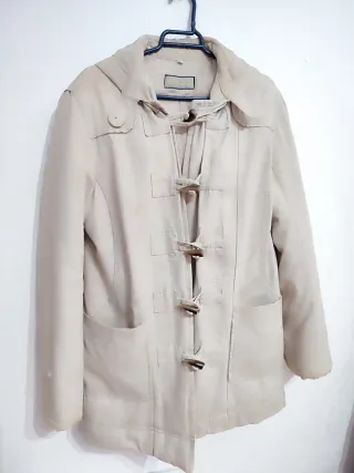 Parka Green Coast Talla S Mujer Beige