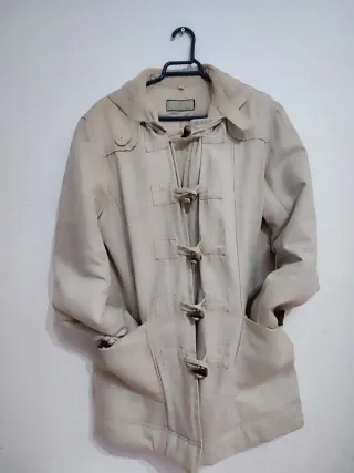 Parka Green Coast Talla S Mujer Beige