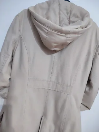 Parka Green Coast Talla S Mujer Beige