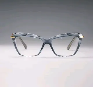 Gafas de diseño negro y dorado graduadas
