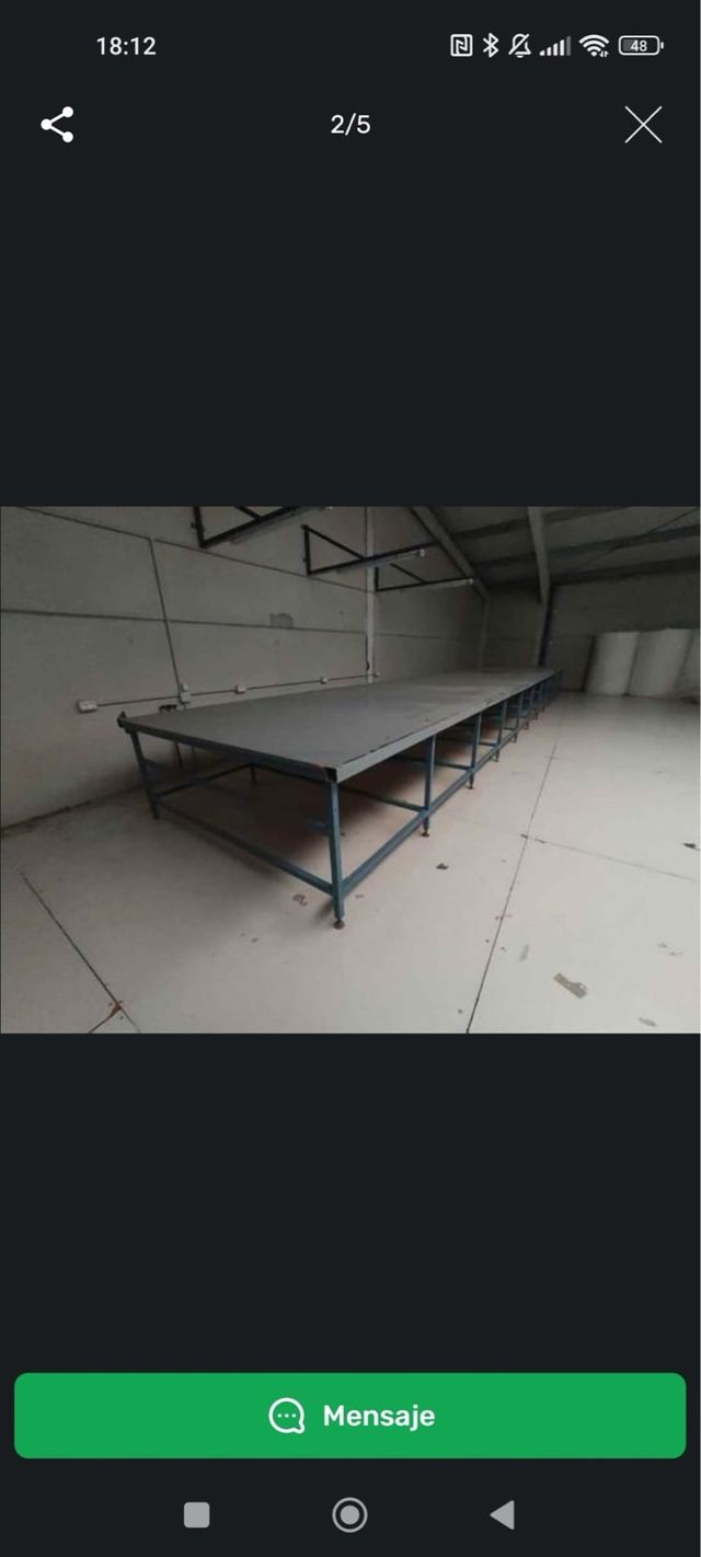 Mesa de corte industrial