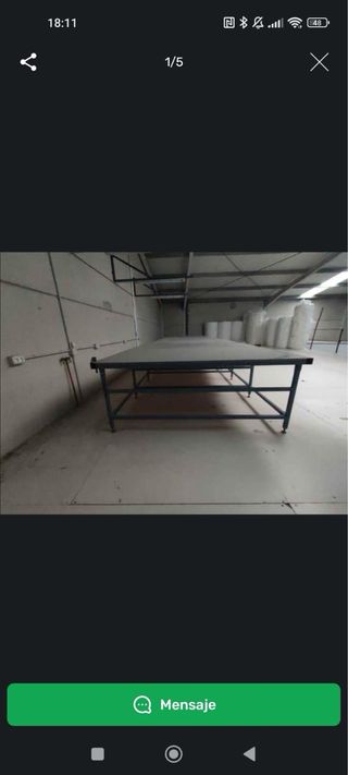 Mesa de corte industrial