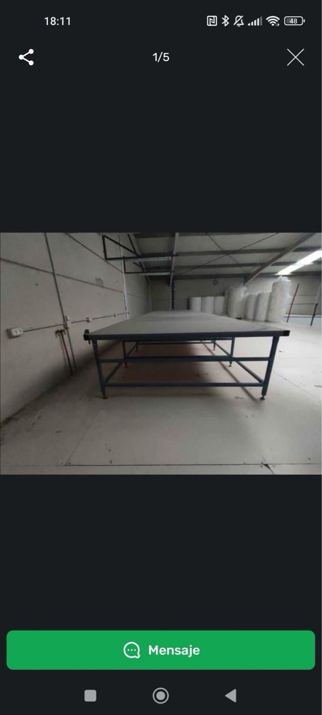 Mesa de corte industrial