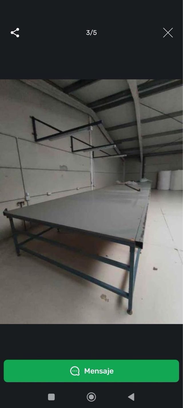 Mesa de corte industrial