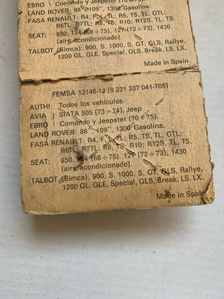 Platinos Femsa 12146-1 J Renault, Simca, Seat