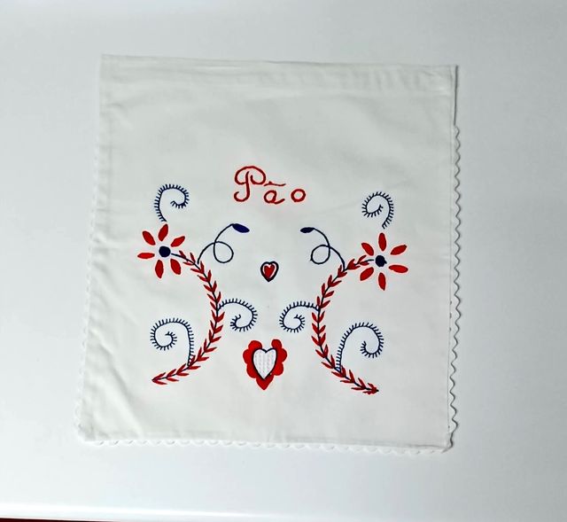 Bolsa de pan bordada Algodon 37x41