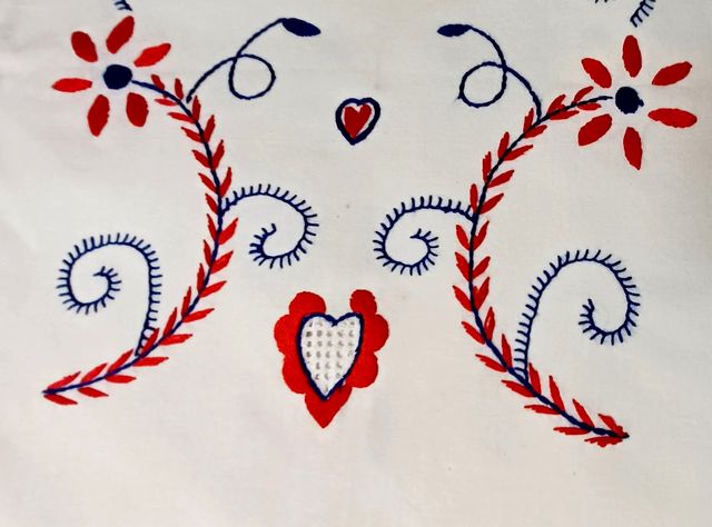 Bolsa de pan bordada Algodon 37x41