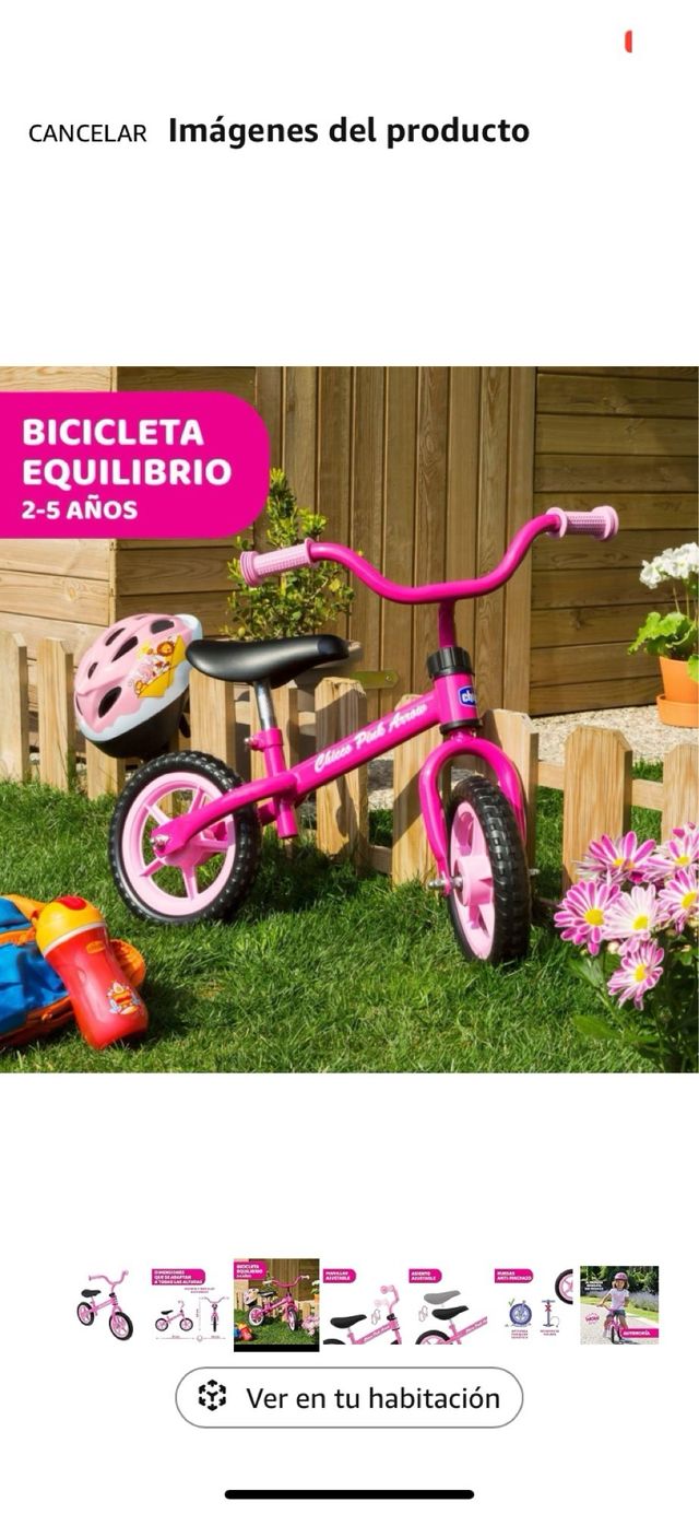 Bicicleta Chicco sin pedales rosa
