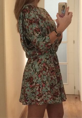 Vestido estampado floral Zara