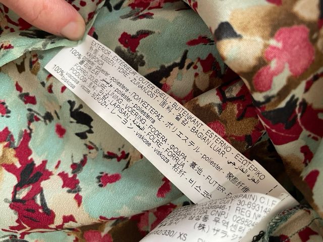 Vestido estampado floral Zara