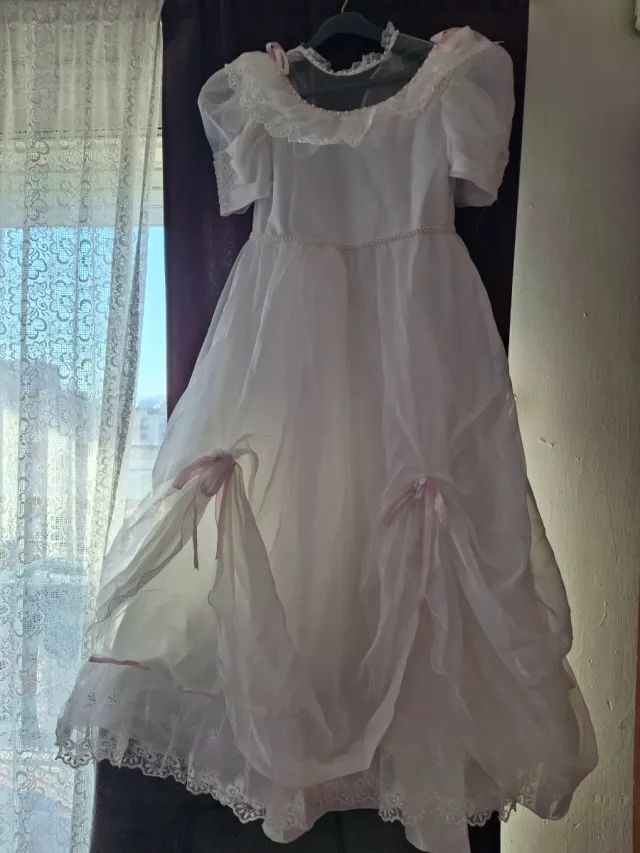 Abito da comunione per bambina con pizzo