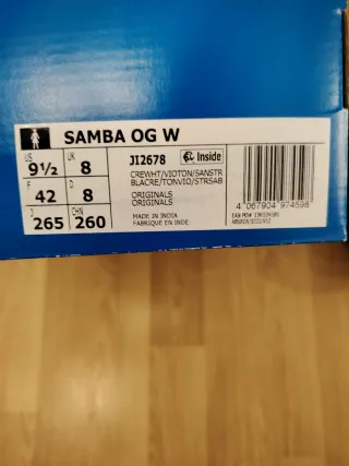 Zapatillas Adidas Samba OG W Talla 42