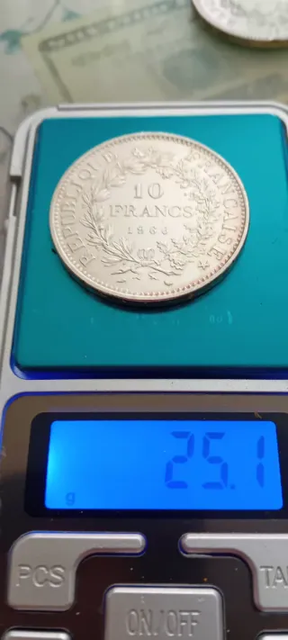 Moneda 10 Francos Plata 900 Francesa