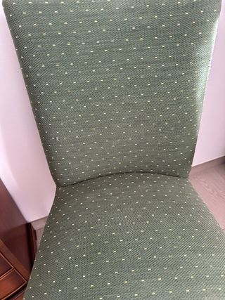 Silla auxiliar tapizada verde dormitorio o comedor