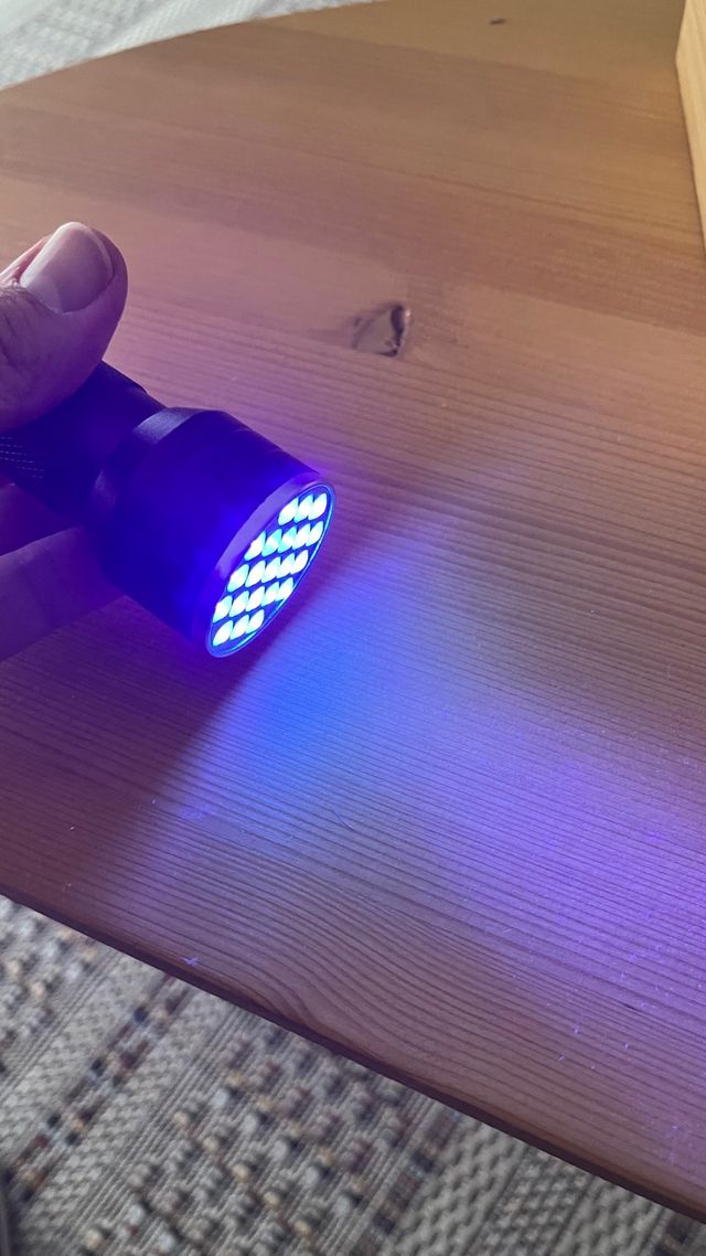 Linterna UV Negra y Morada