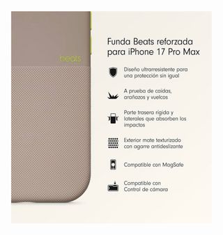 Funda Beats MagSafe iPhone 17 Pro Max, sin caja .