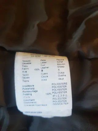 Cazadora Piel Geox marron. Cuello desmontable .