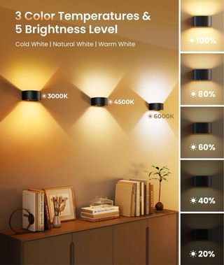 FULEN 4 Lampade da Parete LED a Batteria