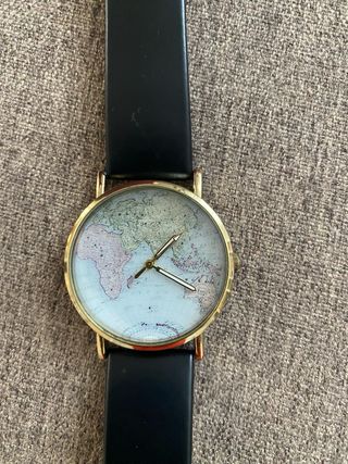Orologio Unisex con Planisfero - Nero/Oro